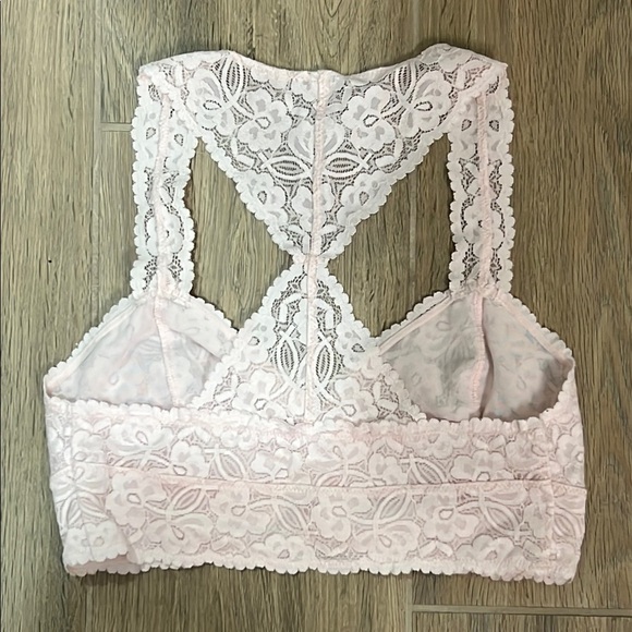 Free People Intimately Pink and Cream Lace Bralettes Bras Bundle Like New Medium - Picture 7 of 15